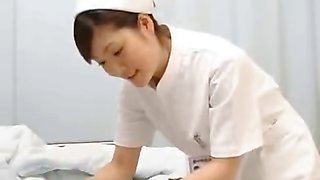 Japanese nurse gives caring handjob to lucky patient