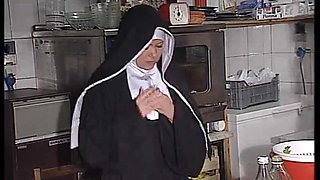 German nun assfucked in kitchen