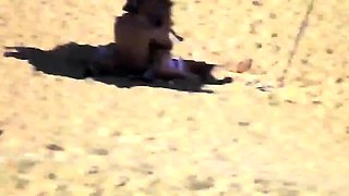 Beach voyeur finds a lustful young couple having hot sex