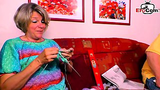 German grandma prefers fucking to knitting