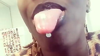 Ebony tongue fetish