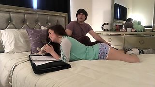 Teen step sister blackmail creampie