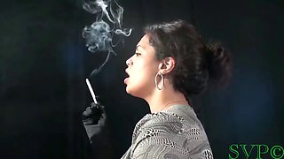 Big Tit BBW Latina Smokes and Fucks