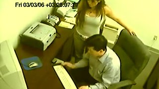 fake voyeur secretary gives tugjob CFNM