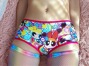 Petite Mexican Girl Wearing Her Favorite Cartoon Panties