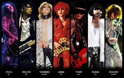 XJAPANのPATA HEATH SUGIZO TAIJIの四人