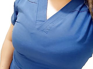 the nurse uses her boss's office to masturbate live in front of her community of followers