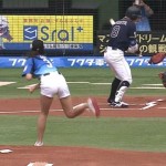 稲村亜美ちゃんのお尻ｗｗｗショートパンツがワレメがっつり食い込んだ始球式ｗｗｗ