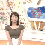 永島優美さんのパンパンなおっぱいｗ自分で寄せ乳状態も作っちゃって大きな膨らみアピールなめざましテレビｗｗｗ