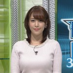 鷲見玲奈さんのすげー巨パイｗ白だとデカく見えるとか有るんだろうかｗSPORTSウォッチャーおっぱいキャプ画像