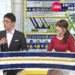 【画像】テレビ東京女子アナ・鷲見玲奈さん、SPORTS ウォッチャーでめちゃめちゃパンパンにデカいニットおっぱいを魅せつける?