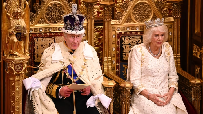 King Charles delivers his speech in the House of Lords on Tuesday © Leon Neal Getty Images