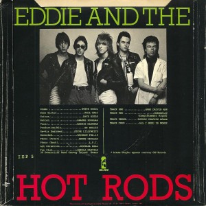 EddieHotRodsSpeedEPB, Eddie & The Hot Rods Sound Of Speed EP